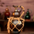 Brown Urushi-Lined Gourd Bottle Dyed with Traditional Chinese Herbal Decoction